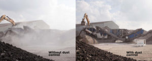 Dust Control system before and after